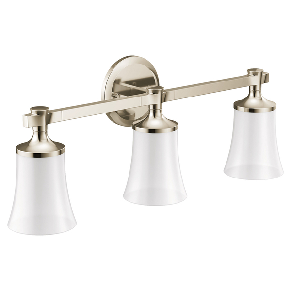 Moen Flara Polished nickel three globe bath light YB0363NL